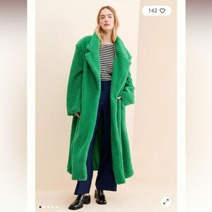AFRM Sophia Green Oversized Teddy Coat